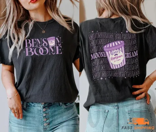 Discover Benson Boone Moonbeam Ice Cream tour album 2025 short sleeve shirt KV37254
