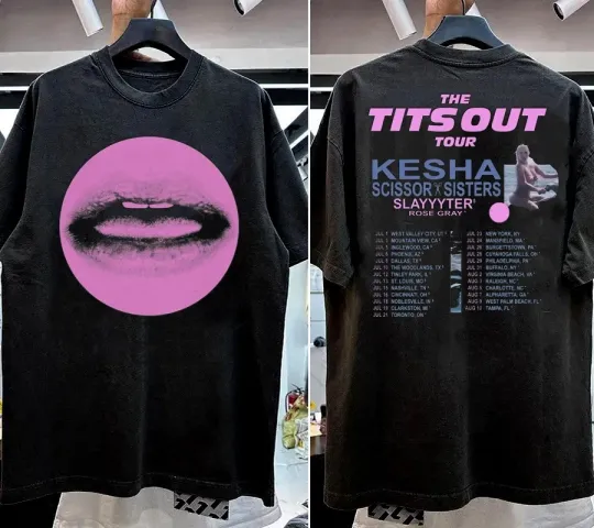 Discover Vtg Kesha 2025 Concert Shirt, 2025 Kesha the Tits Out Tour T shirt