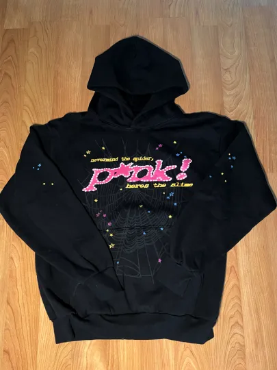Discover Sp5der Worldwide Young Thug Pink Hoodie
