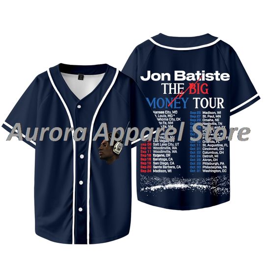 Discover Jon Batiste Big Money Tour 2025 Baseball Jersey