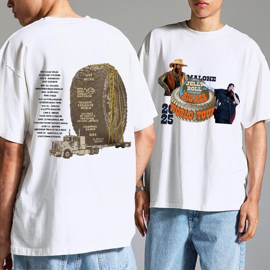 Discover Post Malone Tour 2 Side Shirt, Big Ass Stadium Tour T-Shirt, Posty 2025 Tour,Jelly Roll Tour,Posty Tour Merch