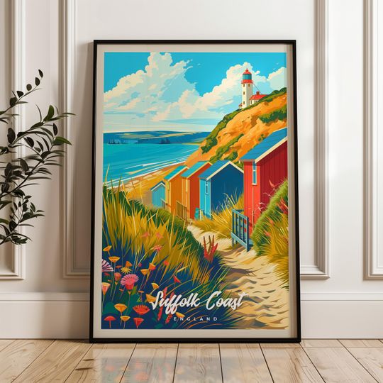 Discover Suffolk Coast Travel Poster