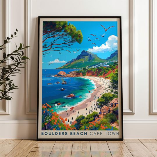 Discover Boulders Beach Travel Poster