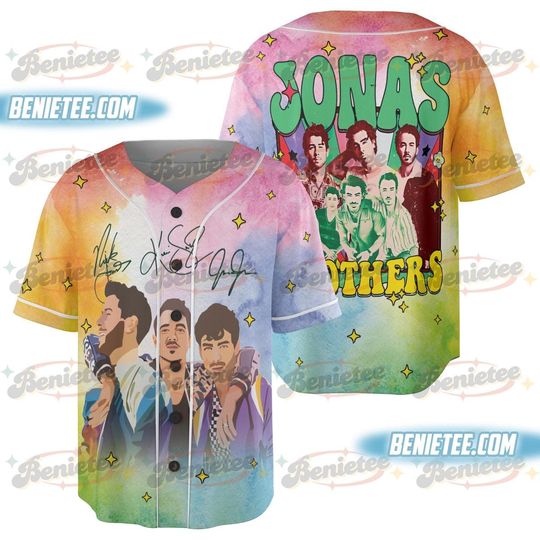 Discover Jonas Bros 20th Annivesary Tour 2025 Jersey, Jonas Brothers Baseball Jersey, Jonas Brother Merch, Retro Jonas Brothers Tour Shirt