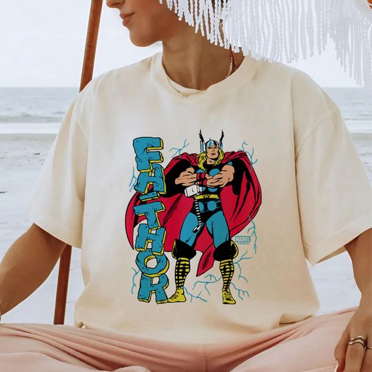 Discover Marvel Mighty FaThor Father's Day Shirt, Marvel Thors Love And Thunder Shirt, Avengerss Matching Shirts, Superhero Family Trip Shirt, TGSC180