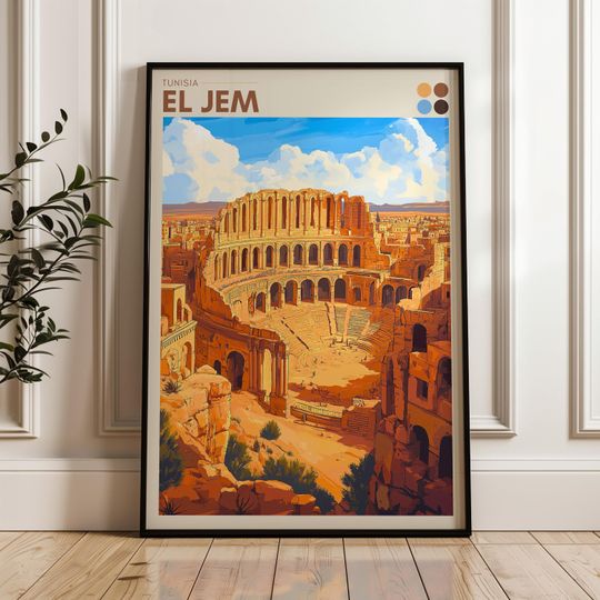 Discover El Jem Travel Poster