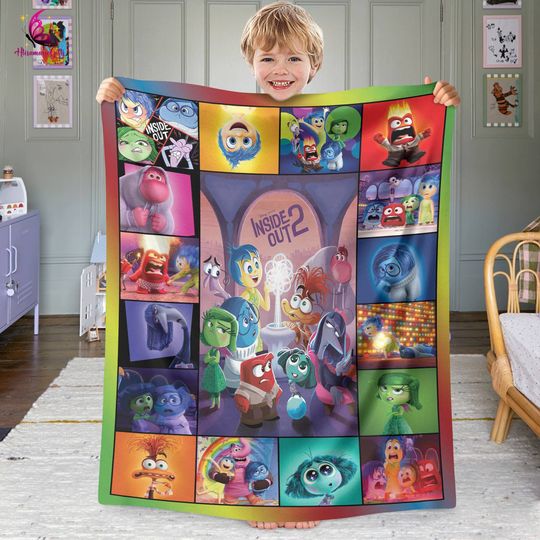 Discover Insidee Outt Blanket Gift, Insidee Outt Blanket Bedding Living Room, Insidee Outt New Emotion Characters Blanket, Insidee Outt Movie, Fleece Blanket