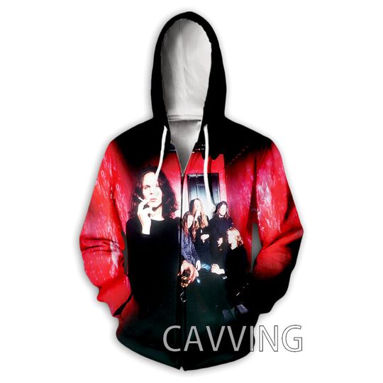 Discover New Fashion  3D Print  HIM Band  Zipper Hoodies Zip Up