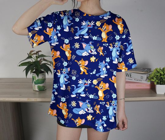Discover Tom And Jerry T-shirt Aloha Funny Unisex Tshirt Summer Family T-Shirt Jerry Unisex Tee Shirt Tom Shirt Gifts