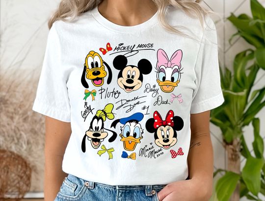 Discover Signatures Mickeyy and Friends Shirt Disneyyy Disneyyy Trip Shirt