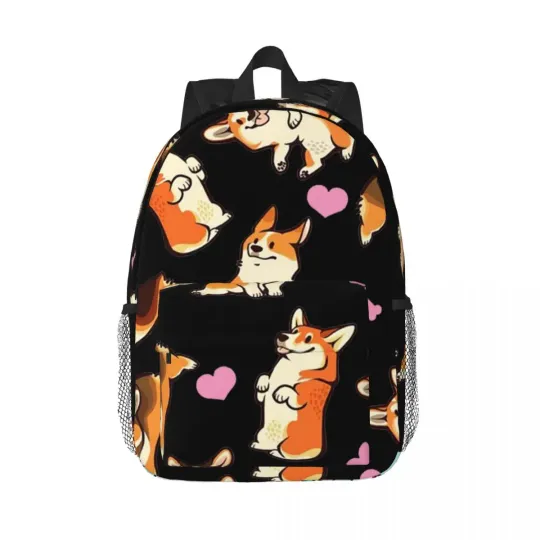 Discover Lovey Corgis In Pink Backpacks
