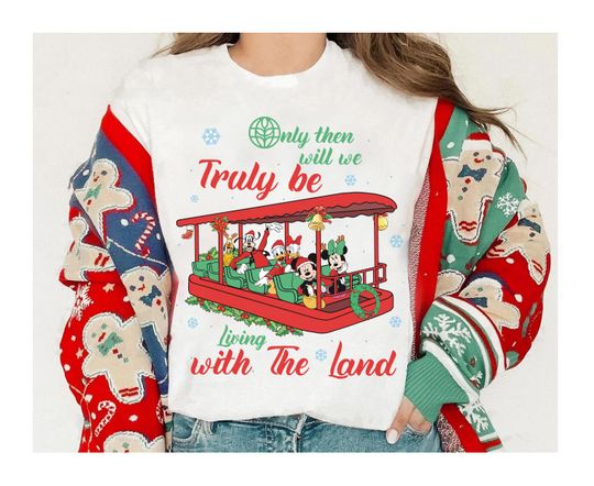Discover Disneyyy Mickeyy And Friends Epcot Center Living With The Land Christmas Shirt, Epcot Theme Park Christmas Shirt, Mickeyy's Very Merry Xmas Tee