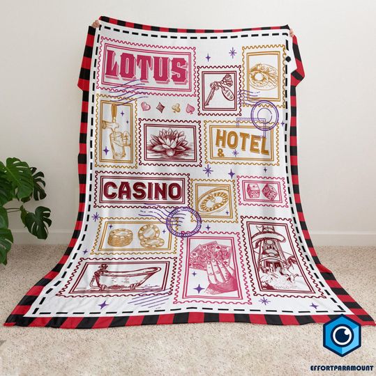 Discover Lotus Hotel & Casino Stamps Art Blanket, Camp Half Blood, Heroes Of Olympus, Percy Jackson and The Olympians, Bookish Gifts For Her