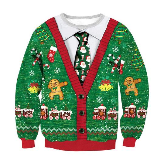 Discover Ugly Christmas Shirts Long Sleeve Funny Crewneck