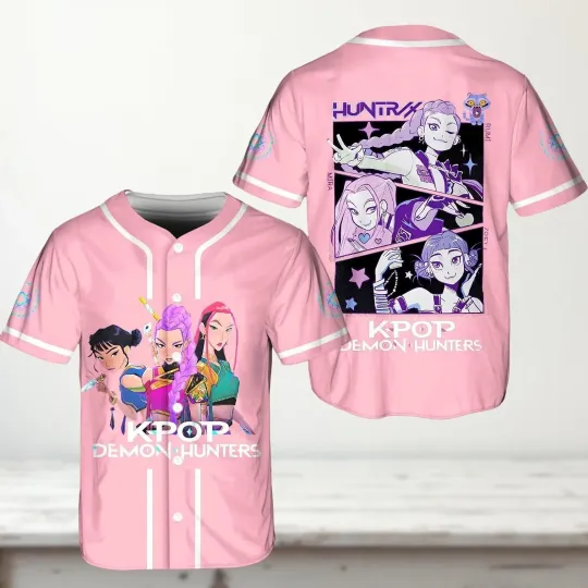 Discover KPOP Demon Hunters Baseball Jersey, Huntrix Kpop Demon Hunter Jesey, Jinu Shirt