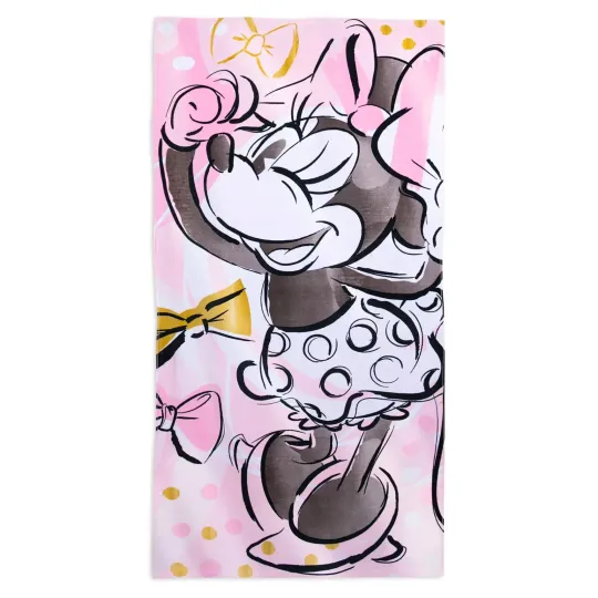 Discover Minniee Mouse Beach Towel – Pink