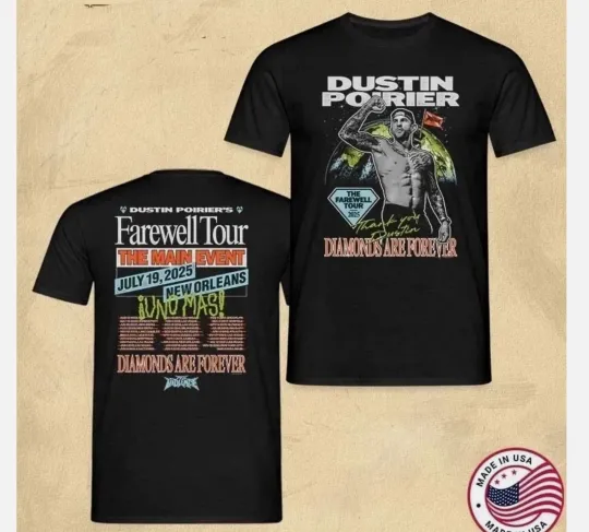 Discover Dustin Poirier Merch The Farewell Tour 2025 T-Shirt