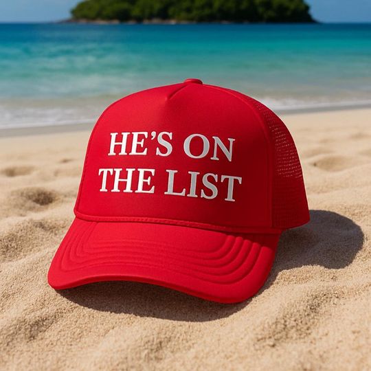Discover MAGA Hat Parody: He's on the List, Embroidered Foam Trucker Hat