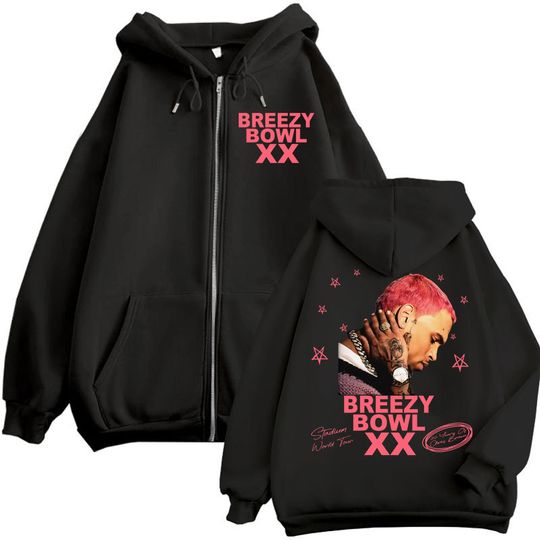 Discover Rapper Chris Brown Graphic Zipper Hoodie