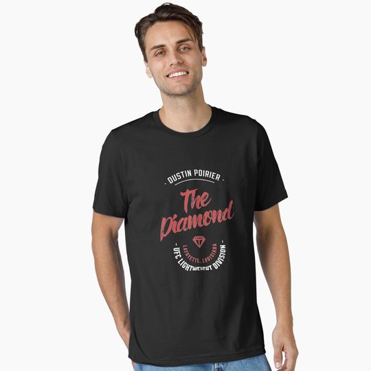 Discover Dustin Poirier - Vintage Typography Badge 2 - Red Classic Essential T-Shirt
