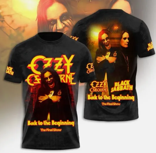 Discover Back To The Beginning Ozzy Osbourne 3D tshirt Good Tour 2025 Shirt