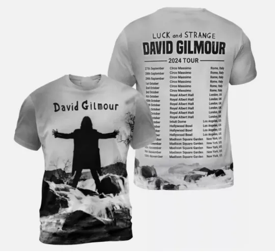 Discover David Gilmour Luck And Strange 2025 Tour 3D T-shirt