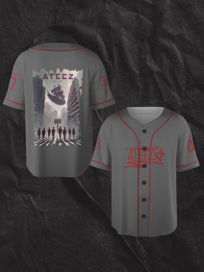 Discover Custom Ateez Baseball Jersey, ATZ In Your Fantasy World Tour, Ateez Hong joong, Seonghwa, Yunho, Yeosang, San, Mingi, Wooyoung, Jongho