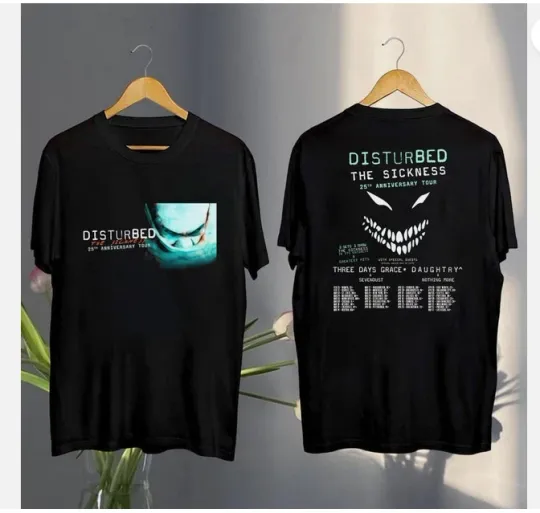 Discover 2025 Disturbed The Sickness 25th Anniversary Tour Shirt, The Sickness 2025