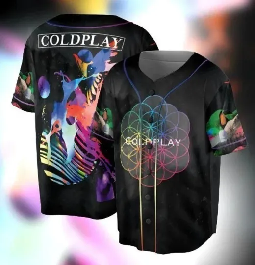 Discover Coldplay Music of the Spheres Tour 2025 3D Baseball Jersey