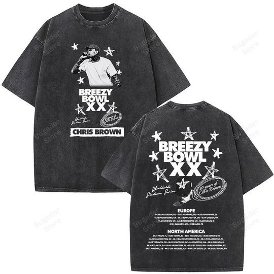 Discover Chris Brown Vintage Middle Finger Shirt, Chris Brown Concert 2025 Shirt
