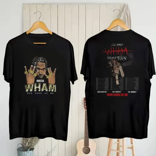 Discover Vintage Lil Baby Graphic Lil Baby Wham World Tour Inspired 2025 T-Shirt