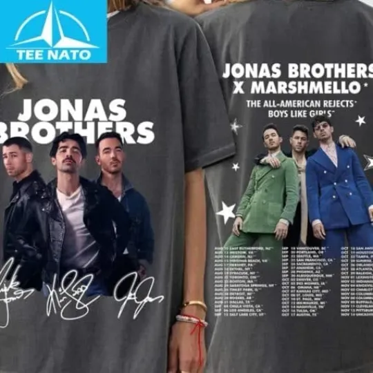 Discover Retro Jonas Brothers Tour 2025 Vintage Style Unisex T-Shirt