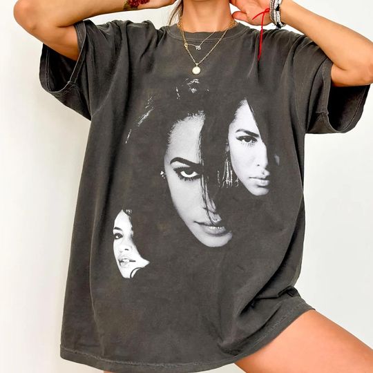 Discover Aaliyah Vintage T-Shirt, Aaliyah Homage Graphic Shirt