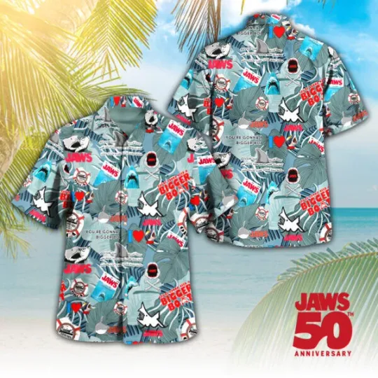 Discover Jaws 3D Hawaiian Shirt
