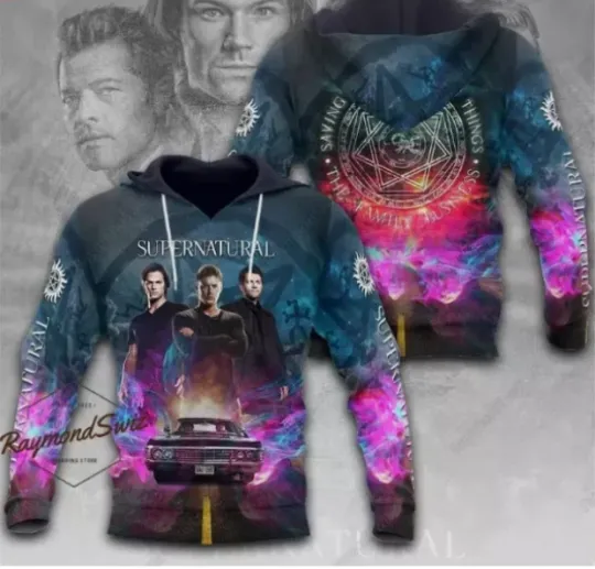 Discover Halloween Supernatural 3D All Over Print Hoodie