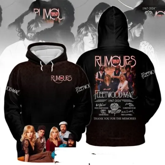 Discover Hoodie 3D Music fans, Fleetwood Mac Rumours Tribute Show 67-24 Thank You Hoodie
