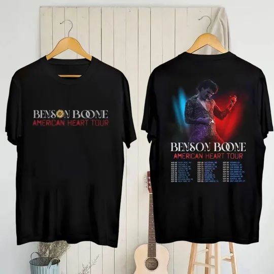 Discover 2025 Benson Boone American Heart Tour Shirt, Benson Boone 2025 Concert Shirt