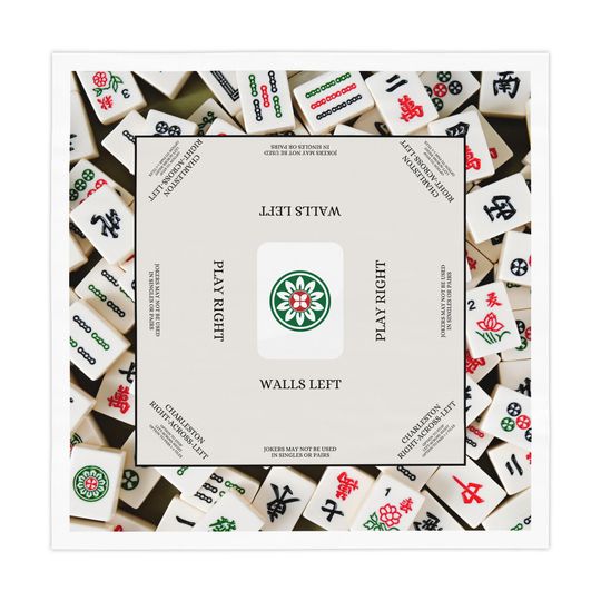 Discover Mahjong Game Tablecloth, Instructions Included, Gaming Table Cover, Mahjong gift, Mahjong tablecloth, Mahjong mat