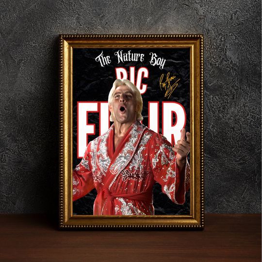 Discover Poster Ric Flair / Wrestling / Catch / Wrestler / Boxing / / Wall poster / Wall art / Interior decoration / Print boxing