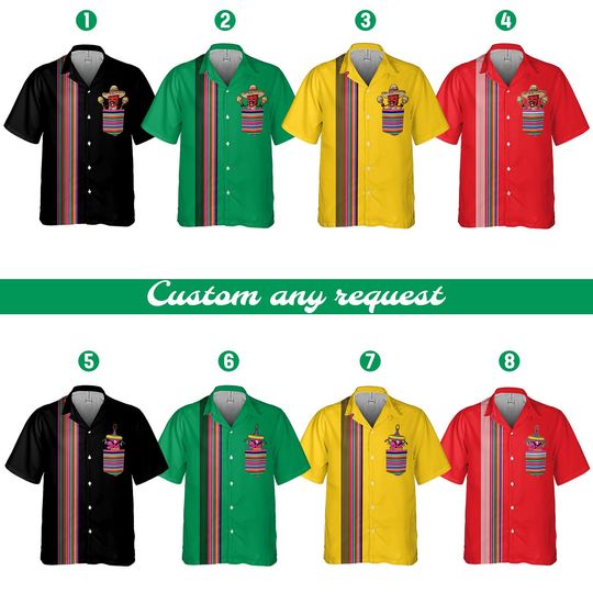 Discover Funny Fiesta Pocket Hawaiian Shirt, Cinco De Mayo Button Down Shirt