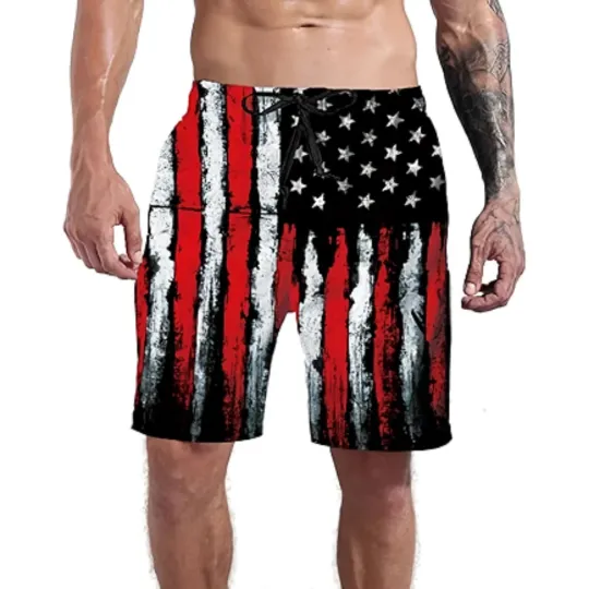 Discover Men’s Vintage Flag Hawaiian Short