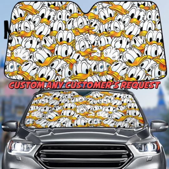 Discover Personalize Donald Car Sunshade, Donald Car Sun Shade