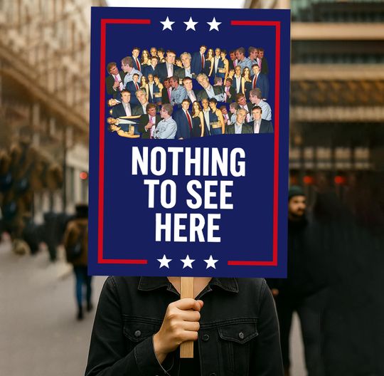 Discover Nothing To See Here Protest Sign