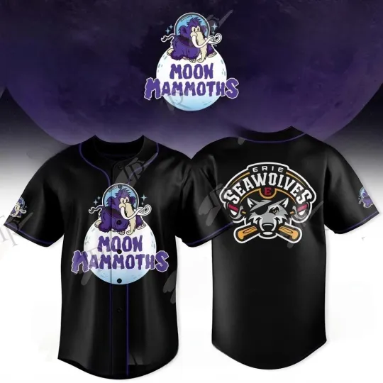 Discover Erie SeaWolves Moon Mammoths Limited Edition Baseball Jersey