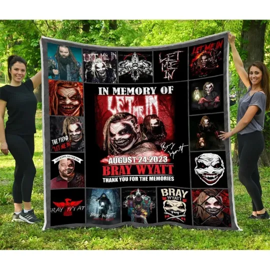 Discover Bray Wyatt Quilt, In Memory Of Bray Wyatt Quilt Blanket Soft And Cozy Luxury