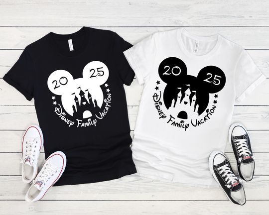 Discover Magical Disneyyy Family Vacation Shirts 2025, Matching Custom Mickeyy & Minniee Tees, Personalized Trip Outfit, Fun Park Adventure Tees