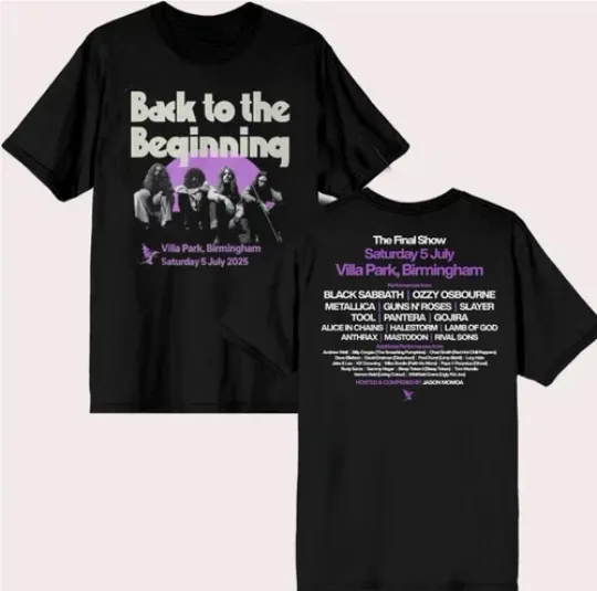 Discover Black Sabbath, Ghost,Ozzy Osbourne Back To The Beginning 5 July 2025 T shirt