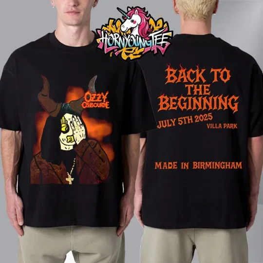 Discover Ozzy Osbourne Ozzy Bull Tee Back To The Beginning 2 sided Black T shirt NH21773