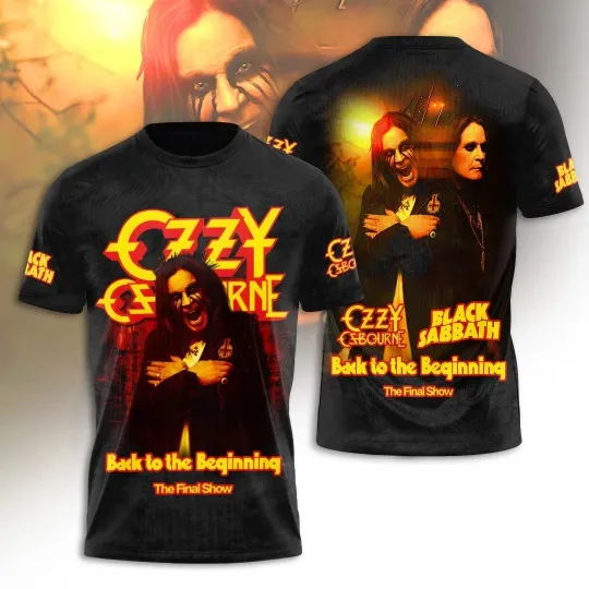 Discover Back To The Beginning Ozzy Osbourne 3D tshirt Good Tour 2025 Shirt