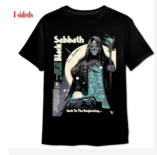 Discover Back to the Beginning T-Shirt 2025 Ozzy Osbourne Ghost Black Sabbath